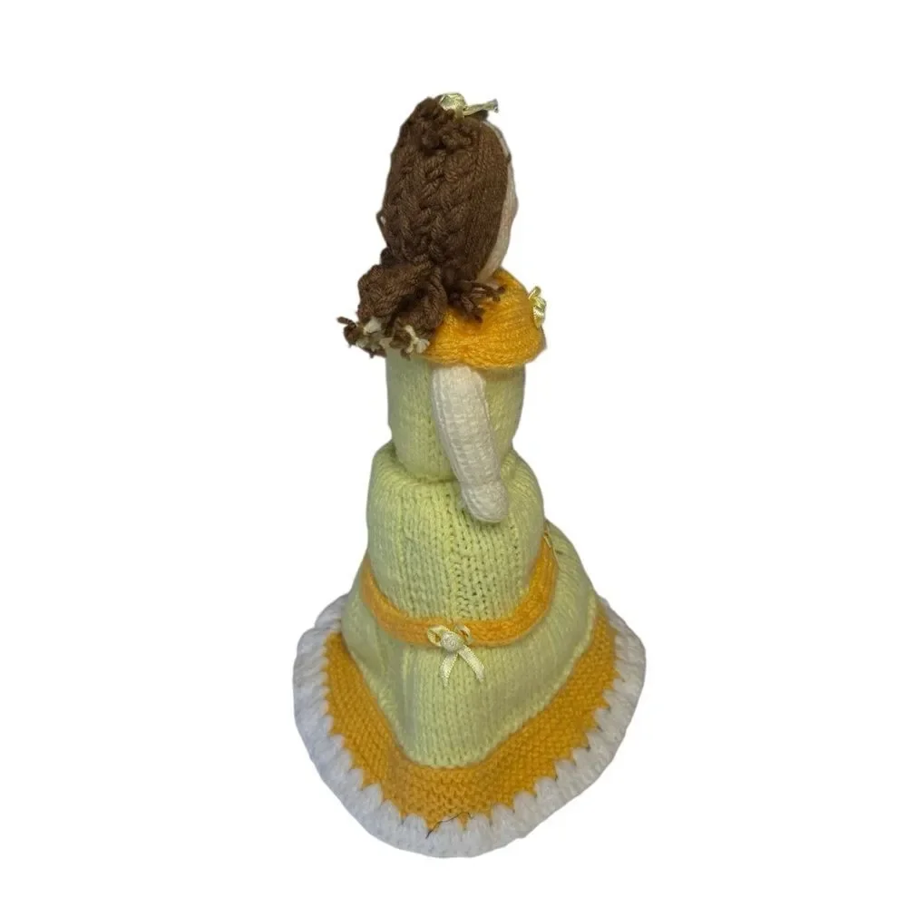Handmade Hand Knitted Belle Topsy Turvy Doll Beauty & The Beast